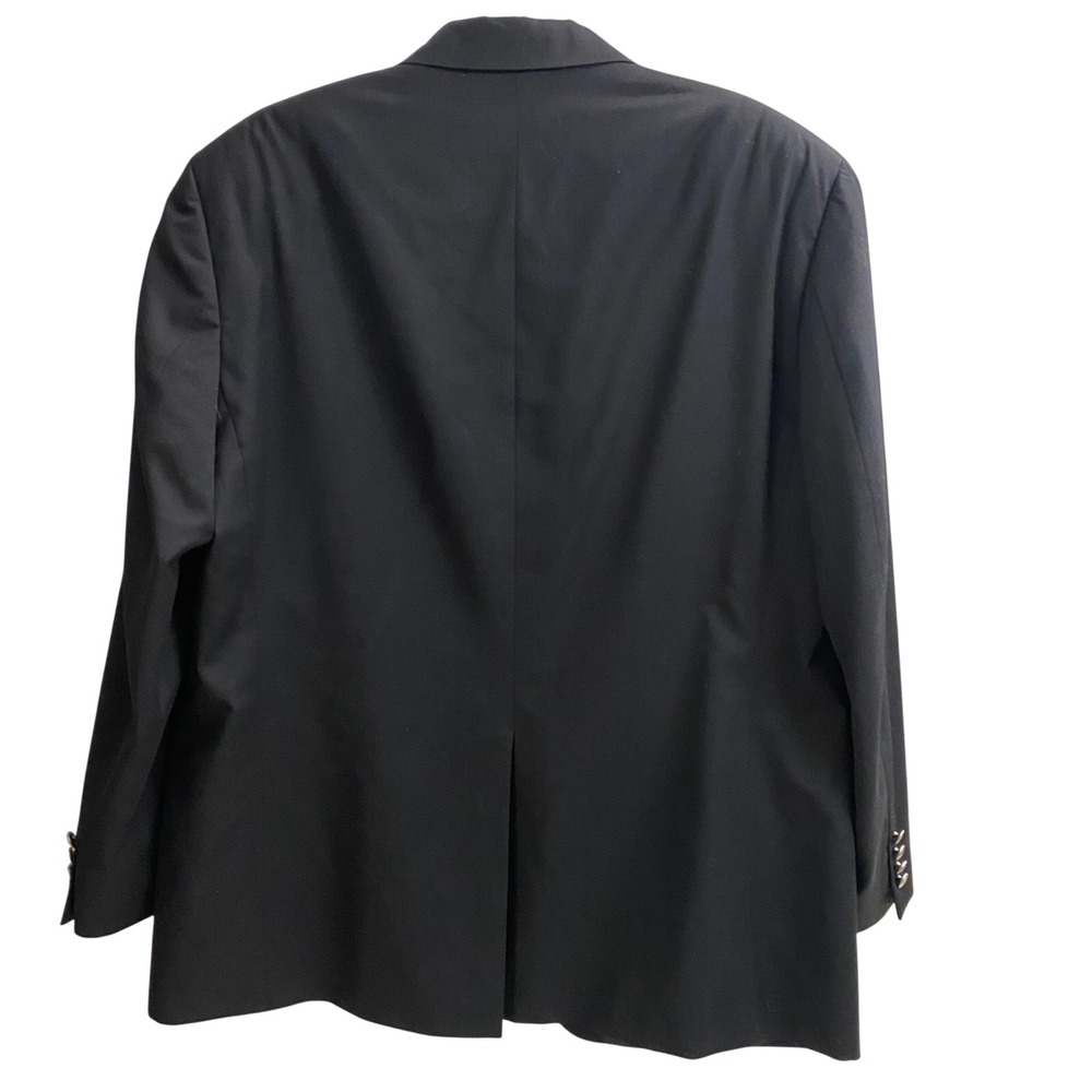 RALPH Ralph Lauren Mens 44R Black 100% Wool Blazer Silver Crest Button Dillard's - Picture 10 of 10